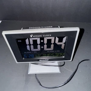Desktop Dual Alarm Clock with Color Display Atomic Alarm Clock - Picture 1 of 3