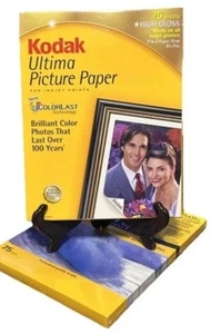 Lot Of 2 Kodak Ultima Picture Paper High Gloss 75 Count 8 1/2” X 11” Sheets (#1) - Picture 1 of 13