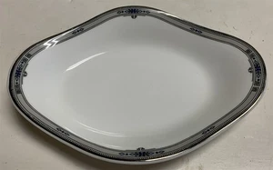 Wedgwood Amherst Platinum Trim Pickle Schale Schale einzigartige Form - Bild 1 von 4