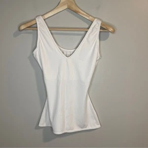 Assets By Spanx White Shaping V-Neck Tank Top - Picture 1 of 5
