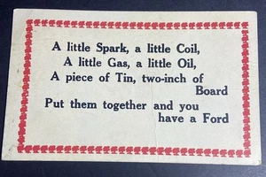 Cartolina Postata Ford 1917 In Buone Condizioni Ottimo Pezzo Di Storia Americana - Foto 1 di 2