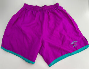 Vintage Umbro Retro Athletic Shorts Nylon Purple Blue Size Adult Medium 