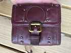 Chloe maroon leather wallet double-sided