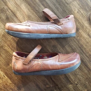 Earth Sz 7B Echelon Almond Mary Jane Shoes Negative Heel Leather Comfort USA VG! - Picture 1 of 16