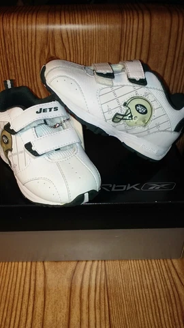 Reebok Infant/Toddler NFL Helmet2Helmet Light Up Sneakers NY Jets, 2007 NIB Cover