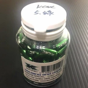 gobike88 KCNC Brake Housing Open End Caps, 5mm, 150pcs/bottle, Green, N86X - Picture 1 of 2