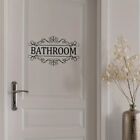 Removable WC Doorway Sign Black Bathroom Wall Sticker  Cabinet