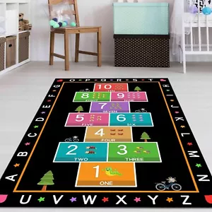 Hopscotch Play Rug Carpet for Kids, ABC Alphabet Number Educational Rug, Chil... - Picture 1 of 7