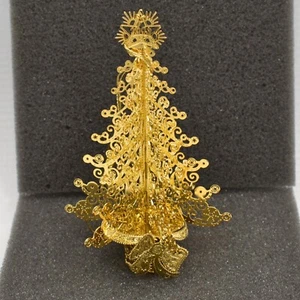 Danbury Mint 2003 "O' Árbol de Navidad Anual Oro Adorno de Navidad - Imagen 1 de 3