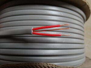 E Cable Twin & Earth Old Wiring Colours Red Black 6242Y BASEC Grey 1.5mm 2Core