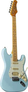 GUITARE ELECTRIQUE HSS DAPHNE BLUE MANCHE TOUCHE ERABLE EKO ST351-BLU - Foto 1 di 4