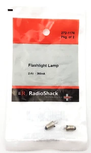 Radio Shack 272-1176 Pack of 2 Flashlight Lamps 2.4 Volt 360mA Midget Screw Base - Picture 1 of 8