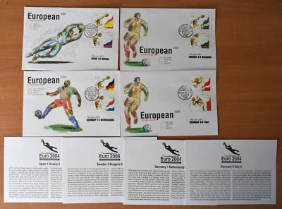 (WC22422) FOOTBALL - FDC EURO 2004, PORTUGAL, CV 14, USED, SEE SCANS - Image 1 of 4