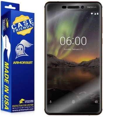[2-Pack] ArmorSuit MilitaryShield Nokia 6.1 Case Friendly Screen Protector - Image 1 of 4