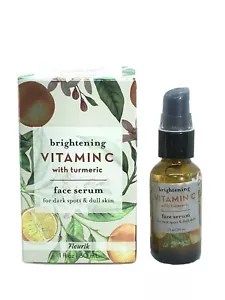 FLEURIK schiarente vitamina C, siero viso curcuma macchie scure e pelle opaca 1 oz - Foto 1 di 11