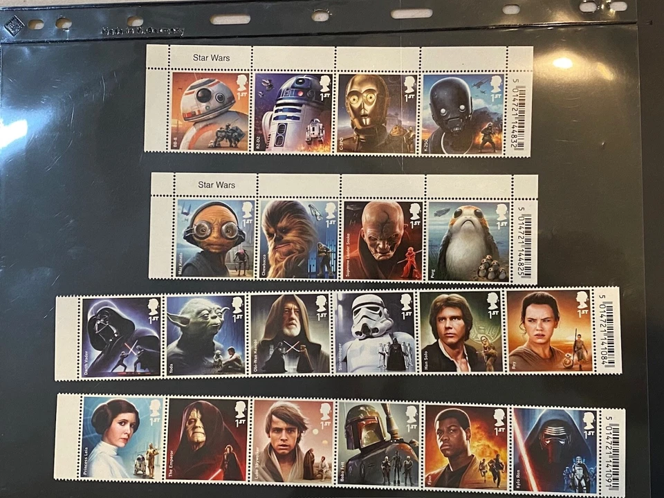 Juego de estampillas de personajes de Star Wars El Despertar de la Fuerza - Royal Mail franqueo coleccionable  Foto 1 de 1