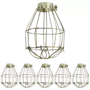 6 Pcs Light Cover Covers for Fixtures Retro Bird Cage Lantern Bulb Guard Clamp - Picture 1 of 11
