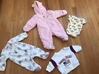 Lot Of 4 Items Carter’s  Bunting One Piece 0-3 M Snowsuit Jacket Baby Gap Sweate