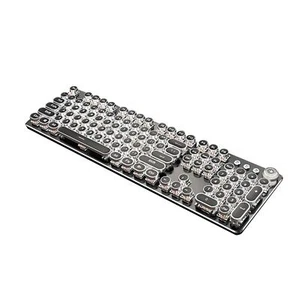Retro Punk 104 Key PC Wired Keyboard Black Switch Mechanical - Picture 1 of 7