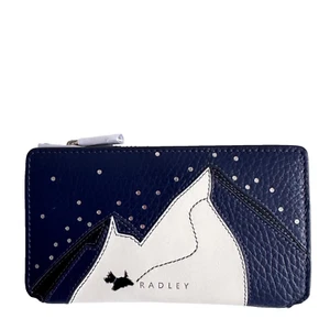 RADLEY Mountain Wanderer blaue mittelgroße Lederhandtasche mit Doppelfaltung und Staubbeutel - neu - Bild 1 von 5