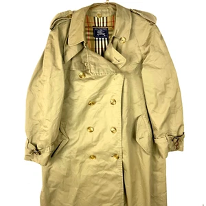Vintage Burberrys’ Trench Coat Jacket Large Beige Made In England - Picture 1 of 9