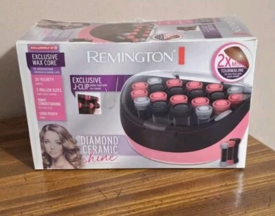 Remington Diamond Ceramic Shine Hot Rollers 20 Rollers 3 Sizes Clips Tested Foto 1 de 4