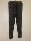 Chocolate usa faux leather black pants size S lace up front, high rise