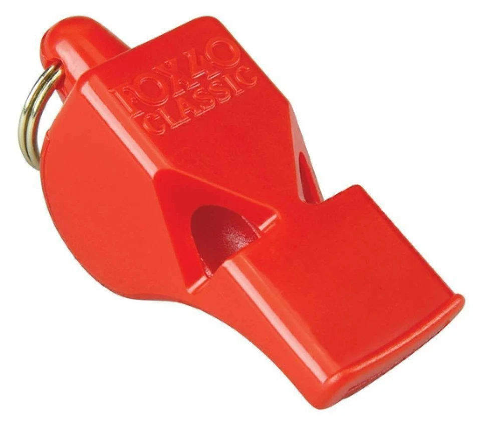 FOX 40 Classic Red Official Pealess Referee Whistle & Lanyard Football Sports - Image 1 of 1