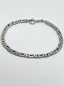 Sterling Silver 925 Rare Unusual Fancy Link Chain Bracelet Italy J.T.I. Signed - Picture 1 of 10