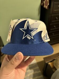 Vintage Logo Athletic Dallas Cowboys Double Sharktooth Snapback Brand New