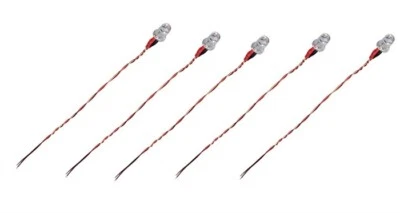 Hubsan X4 H107D H107C-A33 3.7v Red LED Lights Night Flying Light 5 Pack - Image 1 of 2