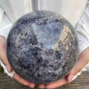 7,7 Pfund 4,9 Zoll Natürliche Cordierit Kugel Quarz Kristall Kugel Heilung Mineral Reiki C1 - Bild 1 von 9