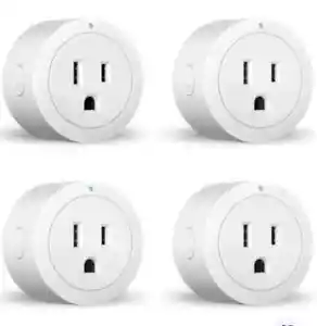 Smart Plug ESICOO weiße WLAN-Stecker, die mit Alexa oder Google Assistant funktionieren NEU - Bild 1 von 4