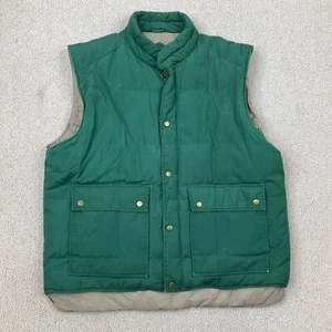 Vintage Van Heusen Puffer Vest Men's XL Green Duck Down Winter - Picture 1 of 10
