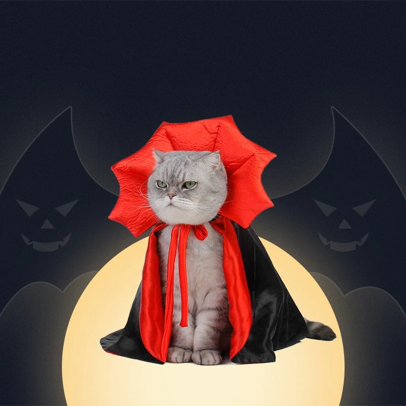 Fantasia de Halloween animal de estimação Halloween capa vampiro rei - Imagem 1 de 4