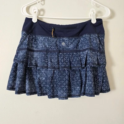 Falda Lululemon Tenis Volantes en Niveles Azul Mujer 6 Skort Foto 1 de 4