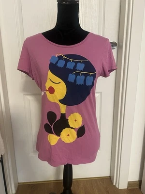 Marimekko T- Shirt Rare IIRIS Print Fits S/M size COTTON - Image 1 of 4