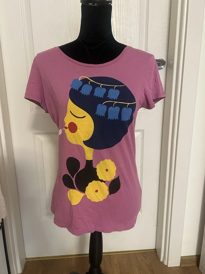 Camisa/top Marimekko estampado mujer raro talla S/M ALGODÓN Foto 1 de 4