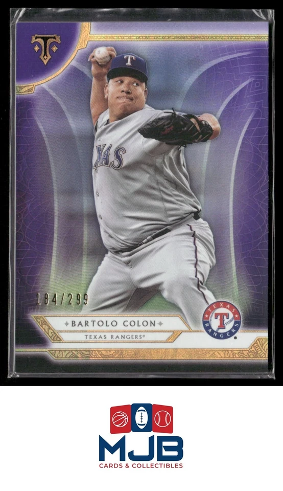 2018 Topps Triple Threads Bartolo Colon Amethyst #/299 #98 - Image 1 of 2