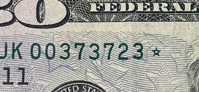 2009 Repeater Star Fifty Dollar Fancy Number 00373723* - Image 1 of 4