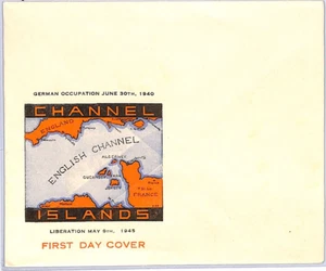 GB CHANNEL ISLANDS Cover WW2 LIBERATION (FDC) MAP ILLUSTRATED Unposted XF185 - Picture 1 of 10
