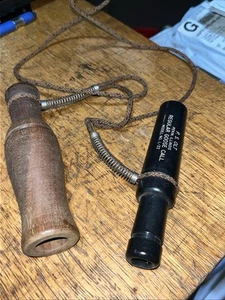 P. S. OLT Regular Goose Call Model No. L-22 Pekin, Illinois & Wood Unmarked Call - Picture 1 of 8
