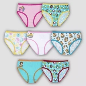 Nintendo Girls' Mario Underwear Multipack, MarioGirls7pk, 4 - Picture 1 of 1