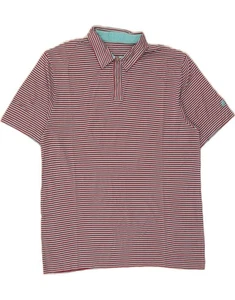 PRINGLE Mens Polo Shirt Medium Red Striped Cotton DA82 - Picture 1 of 4