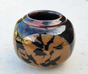 REG PRESTON VINTAGE AUSTRALIAN STUDIO POTTERY CUBE FORM VASE - Picture 1 of 7