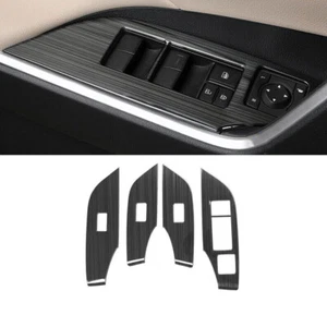 For Toyota RAV4 2019-2023 Black steel Window Lock Lift Switch Button Panel Trim - Picture 1 of 9