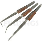 3 angled & straight self cross locking soldering tweezers watch tweezer tool