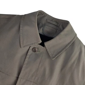 Vintage London Fog Maincoats Men 40 R Beige Removable Faux Fur Lined Trench Coat - Picture 1 of 10