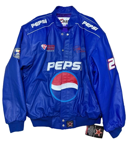 Rare Jeff Gordon Vintage Pepsi XL Jeff Hamilton Design  All Leather Jacket Cover