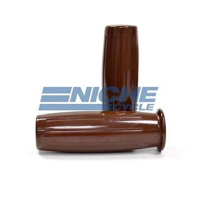 Punhos de motocicleta estilo Amal retrô 115 mm Triumph Norton Cafe vintage 7/8" - Imagem 1 de 2
